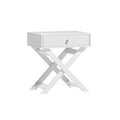 Mesilla de noche Artiss con cajones, mesa auxiliar, armario de almacenamiento, mesita de noche, color blanco QARA