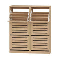 Artiss 2x Shoe Cabinet Storage Organiser 3 Flip Drawer Pine