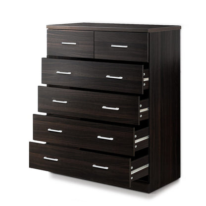 Artiss 6 Chest of Drawers - ANDES Walnut