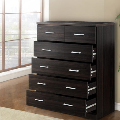 Artiss 6 Chest of Drawers - ANDES Walnut