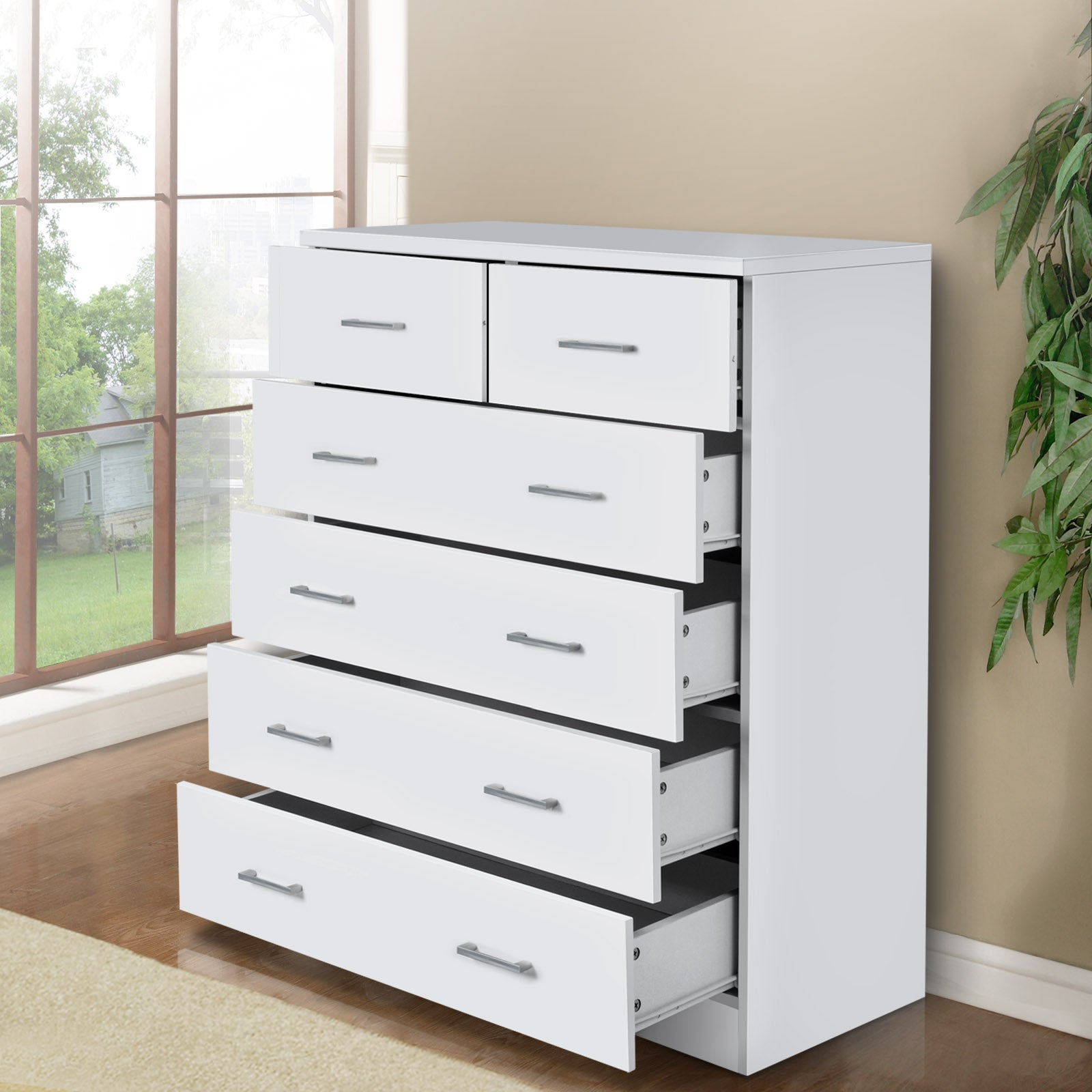 Artiss 6 Chest of Drawers - ANDES White