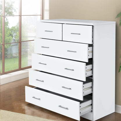 Artiss 6 Chest of Drawers - ANDES White