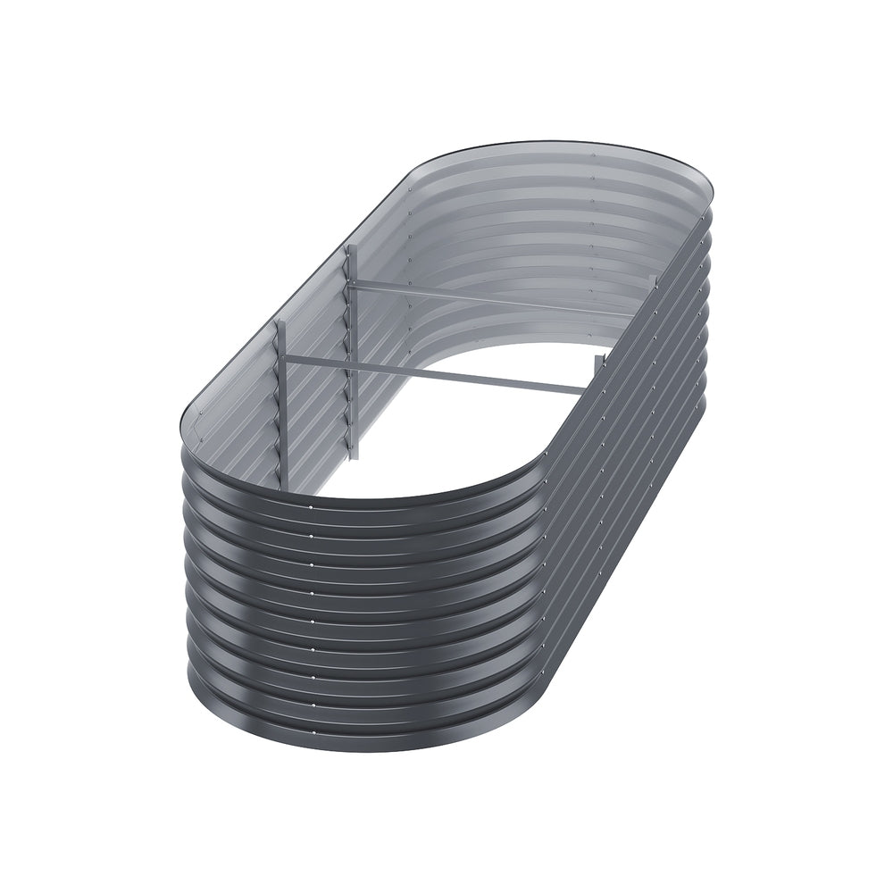 Green Fingers Garden Bed 240X80X56cm Oval Planter Box - YDS.com.au