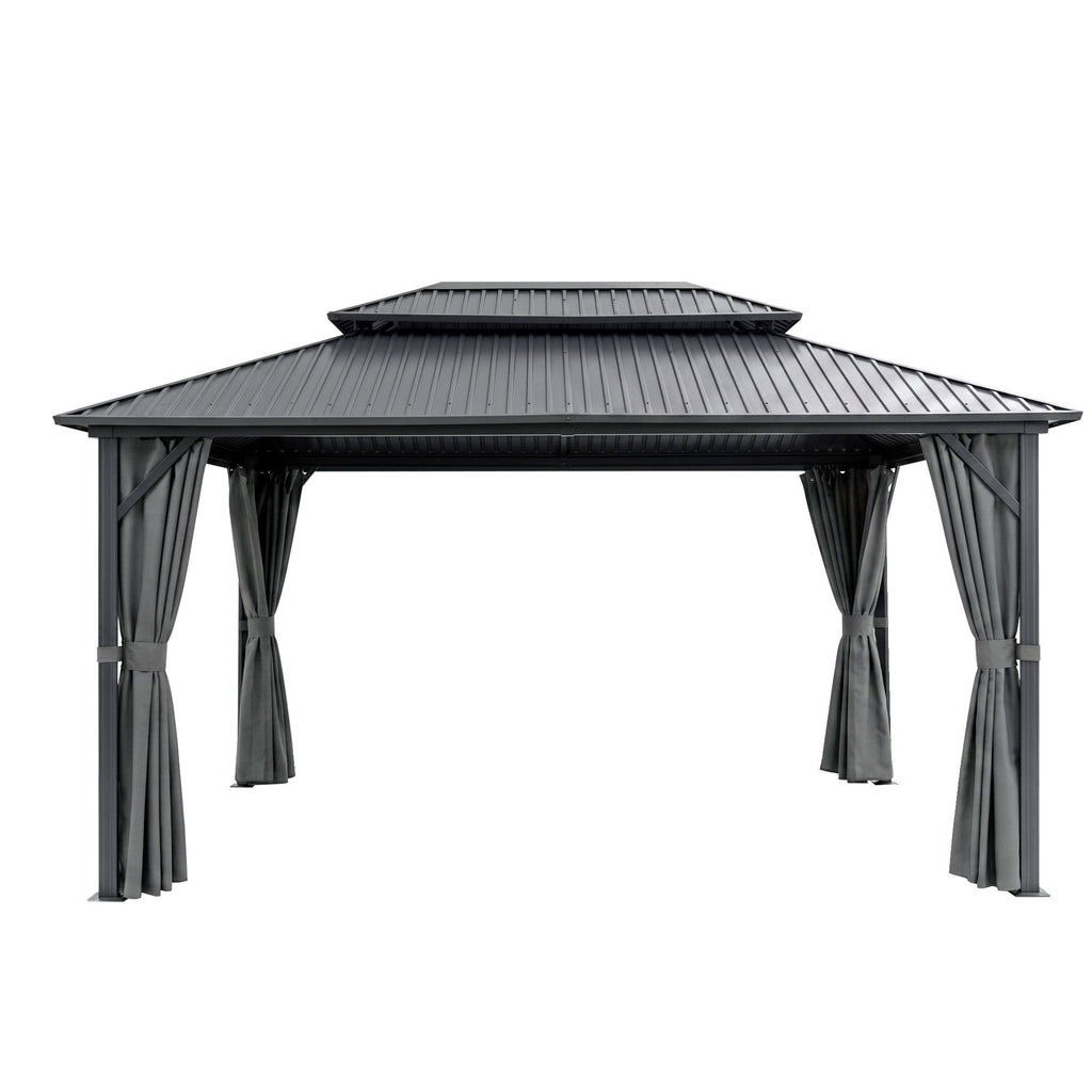 Instahut 3x4.25m Gazebo Hardtop Steel Roof Outdoor Pavilion