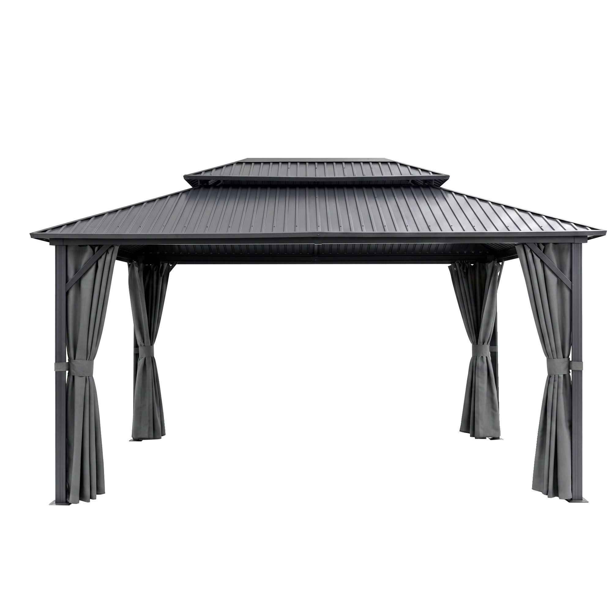 Instahut 3x4.25m Gazebo Hardtop Steel Roof Outdoor Pavilion