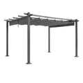 Instahut Gazebo Outdoor Garden Pergola Aluminium Frame Adjustable Canopy 3x4m Grey