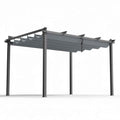 Instahut Gazebo Outdoor Garden Pergola Aluminium Frame Adjustable Canopy 3x4m Grey