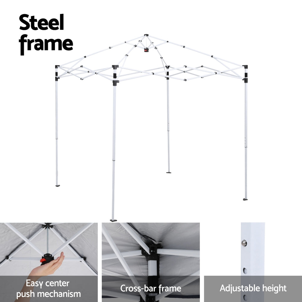 Instahut Gazebo 2x2m Outdoor Patio Garden Marquee Shade Black