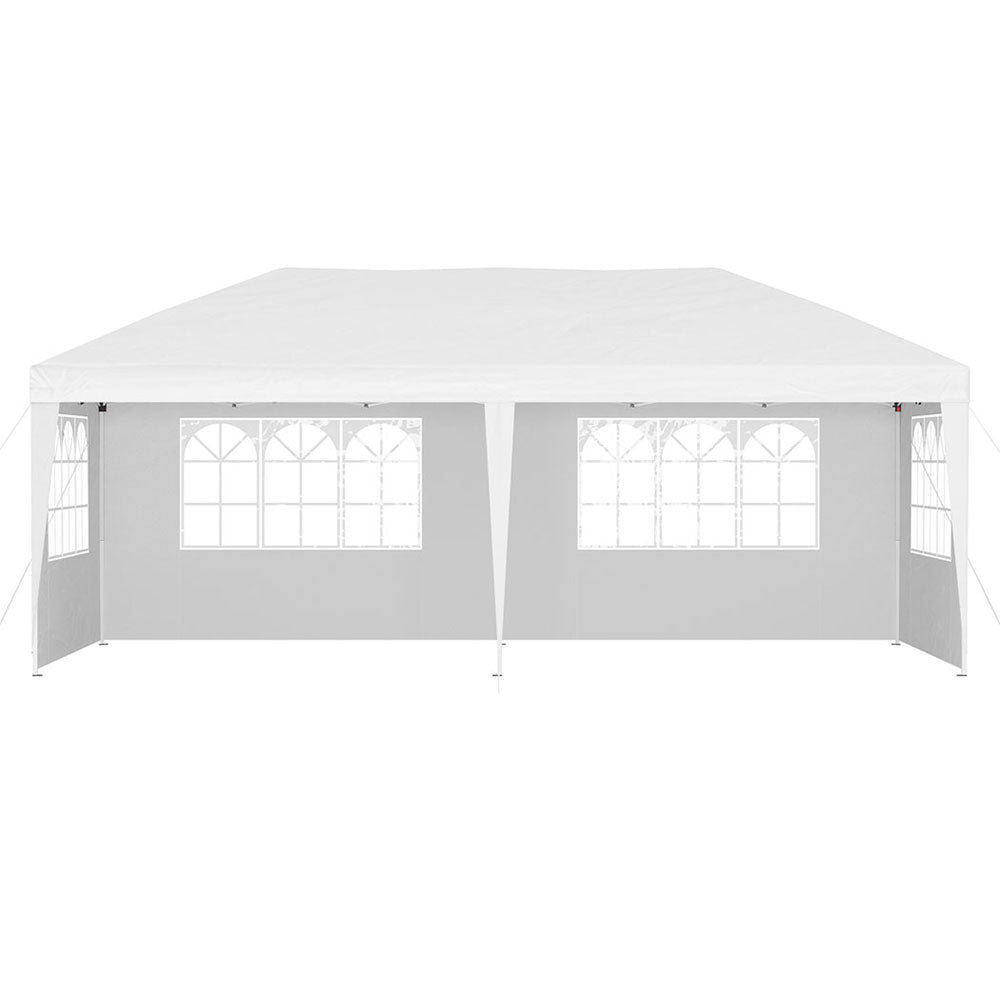 Instahut Gazebo Pop Up Marquee 3x6m Wedding Party Outdoor Camping Tent Canopy Side Wall White