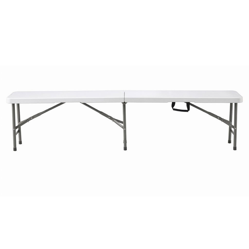 Gardeon 180cm Folding Garden Bench Portable Trestle Seat HDPE Fold In Half White