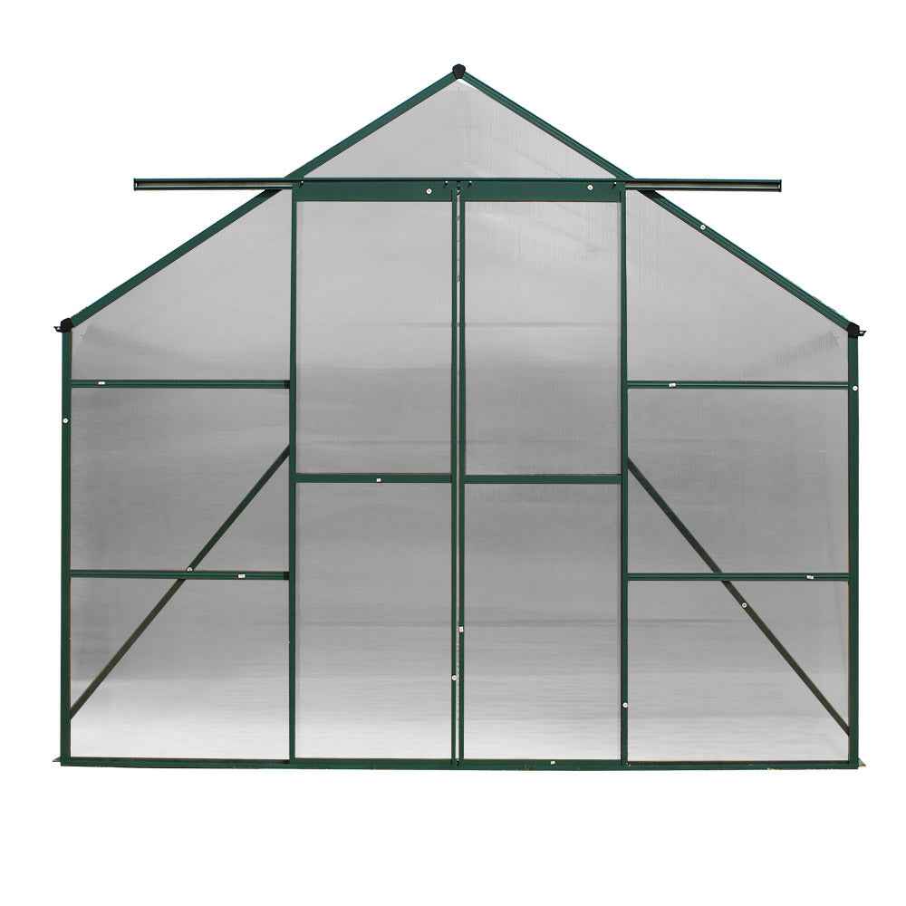 Green Fingers Greenhouse 5.1x2.44x2.1M Aluminium Polycarbonate Green House Garden Shed
