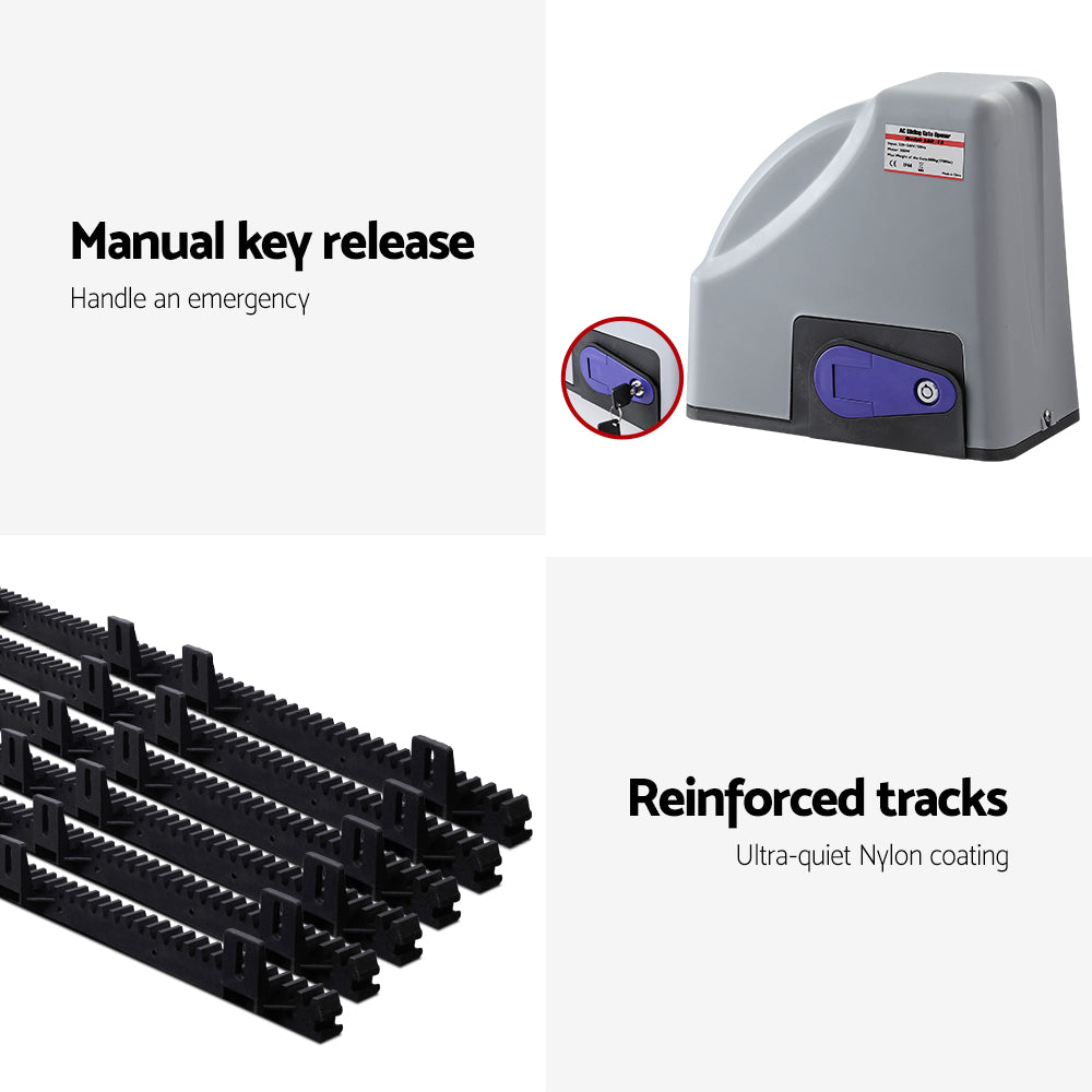 LockMaster Electric Sliding Gate Opener 800KG 6M Hardware Kit