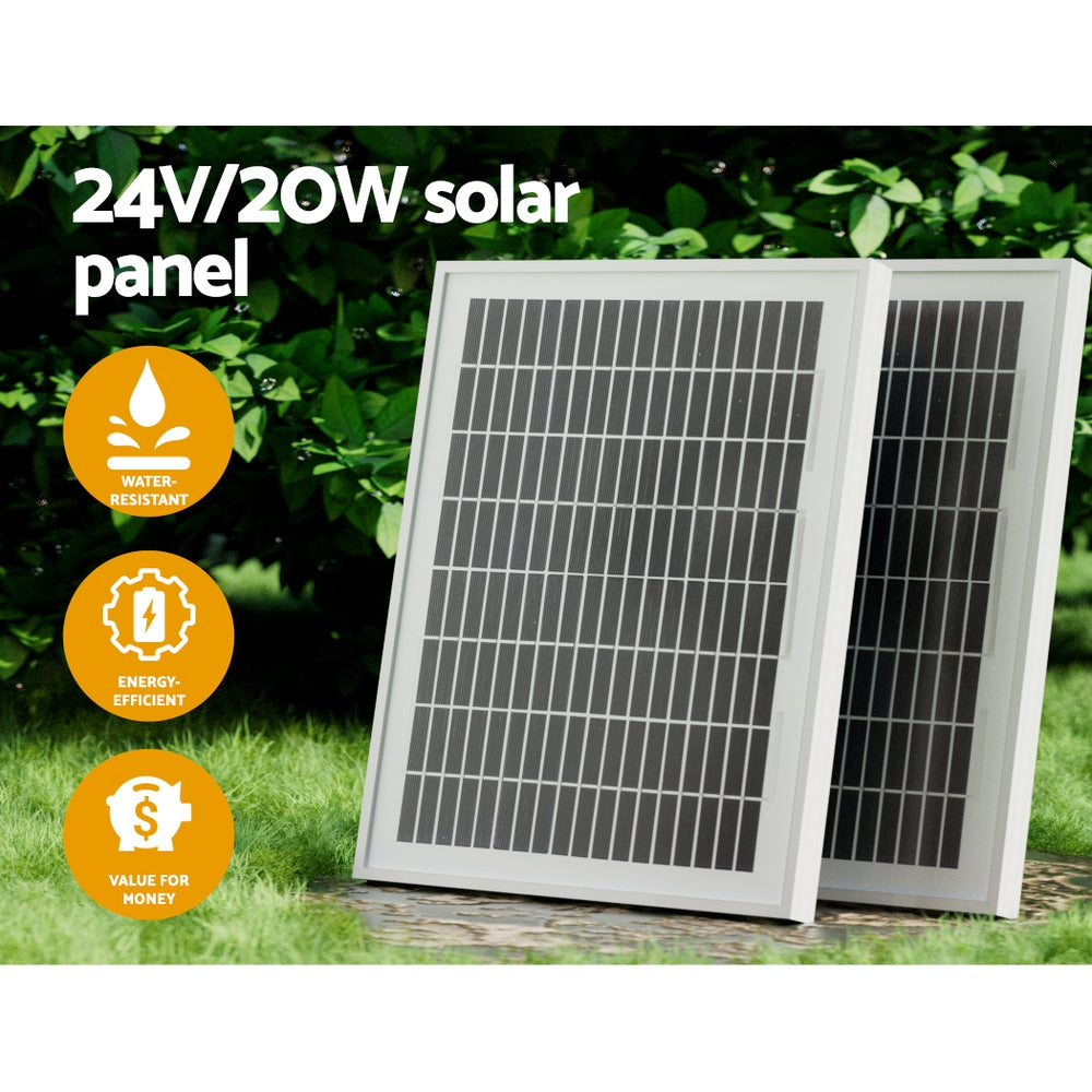 Lockmaster Automatic Sliding Gate Opener Kit 20W Solar Panel Electric 6M 600KG - YDS.com.au