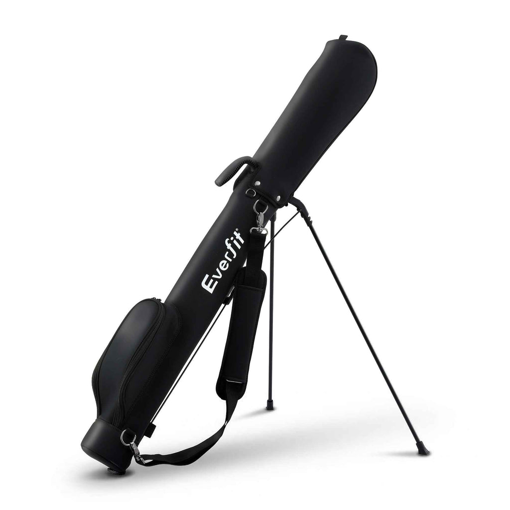 Everfit Golf Stand Bag Lightweight Sunday Pitch And Putt Bag Black