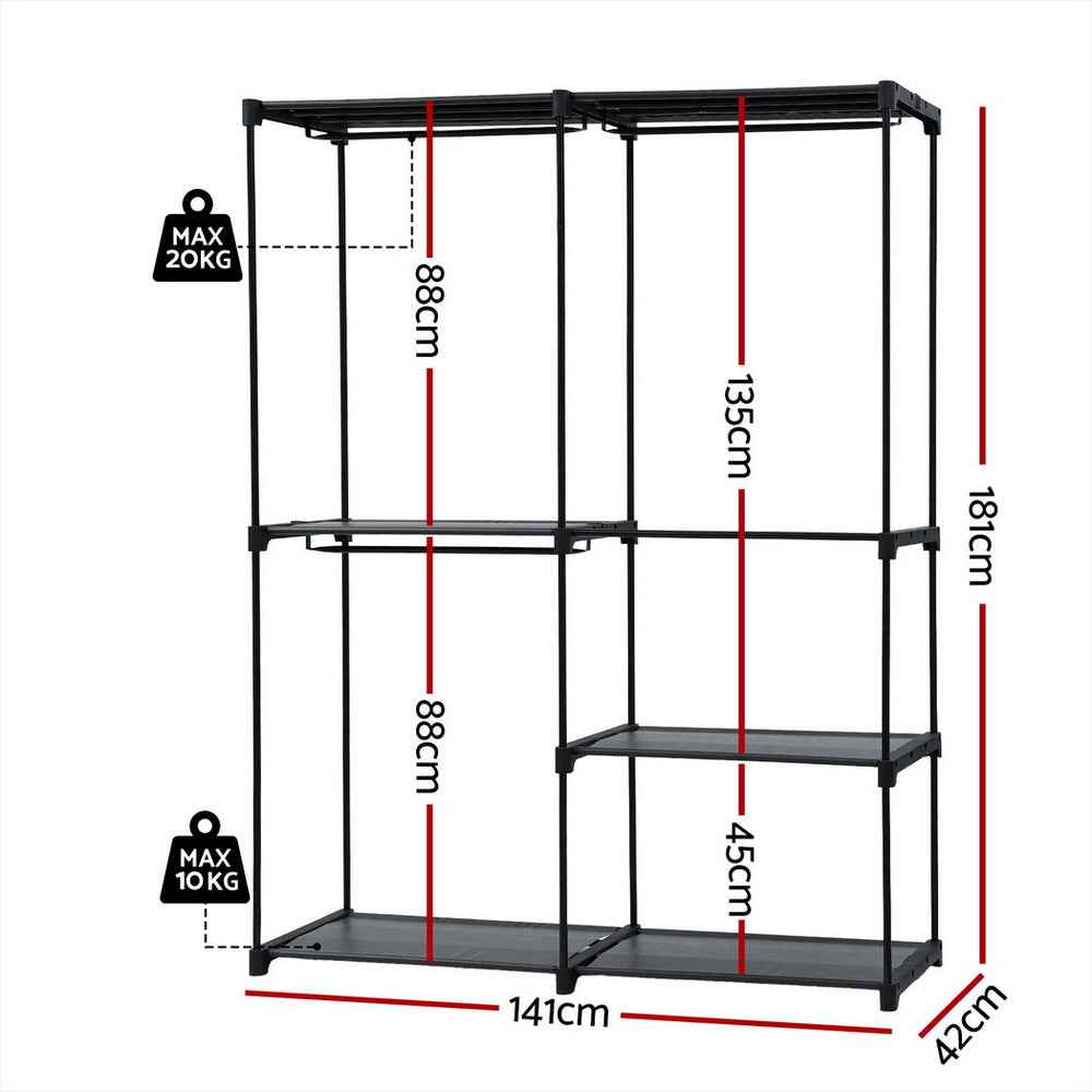 Artiss Wardrobe Clothes Rack Closet 181cm