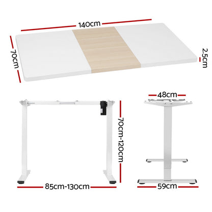 Escritorio eléctrico Artiss para trabajar de pie o sentado, 140 cm