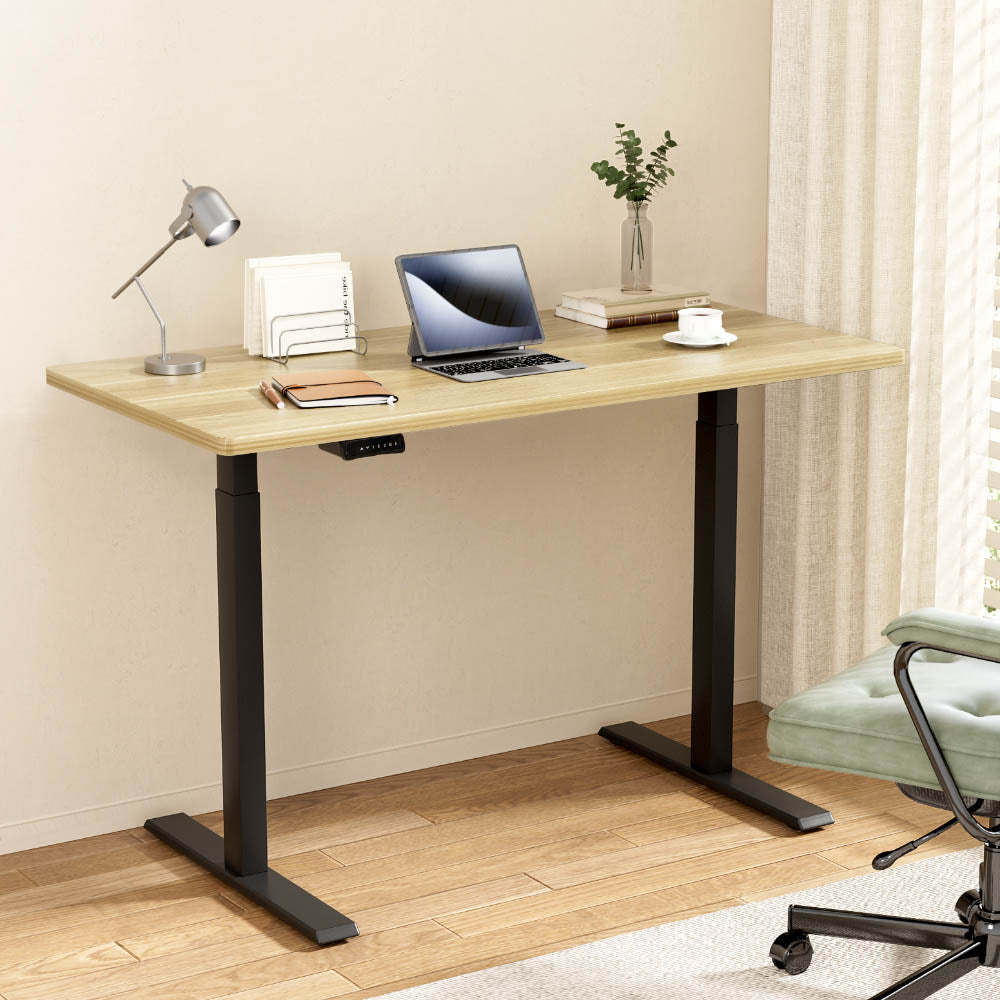 Artiss Standing Desk Motorised Dual Motor White Oak 140CM