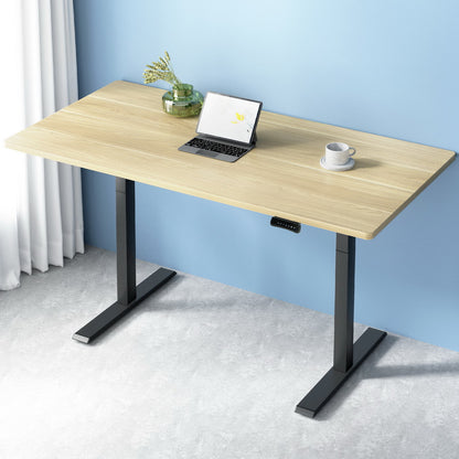 Artiss Standing Desk Motorised Dual Motor White Oak 140CM