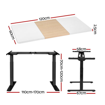 Artiss 站立式办公桌电动双电机 120CM