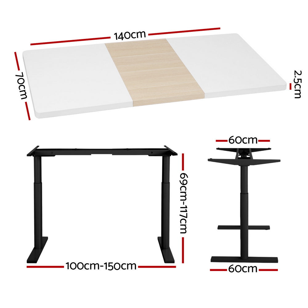 Artiss Standing Desk Motorised Electric Dual Motor 140CM