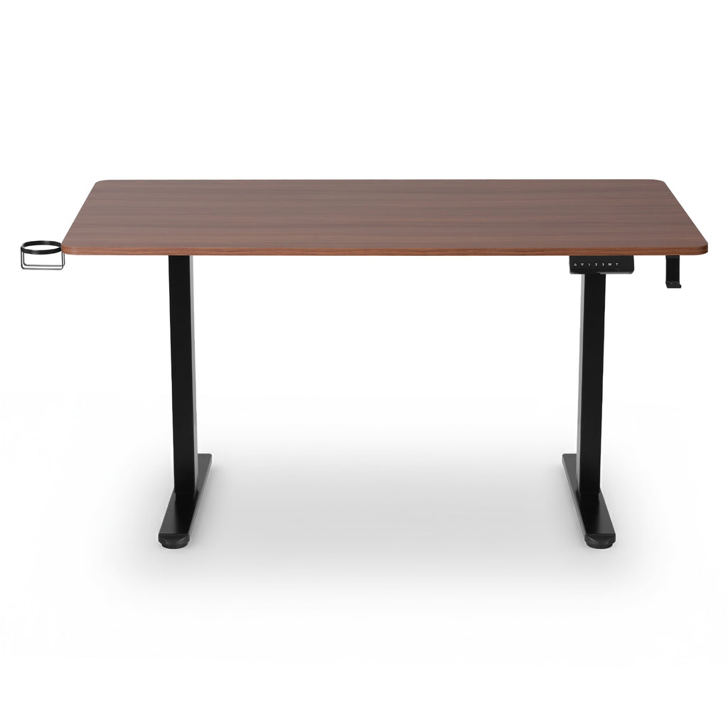 Artiss Standing Desk Motorised Dual Motor Electric Walnut 140CM - YDS.com.au