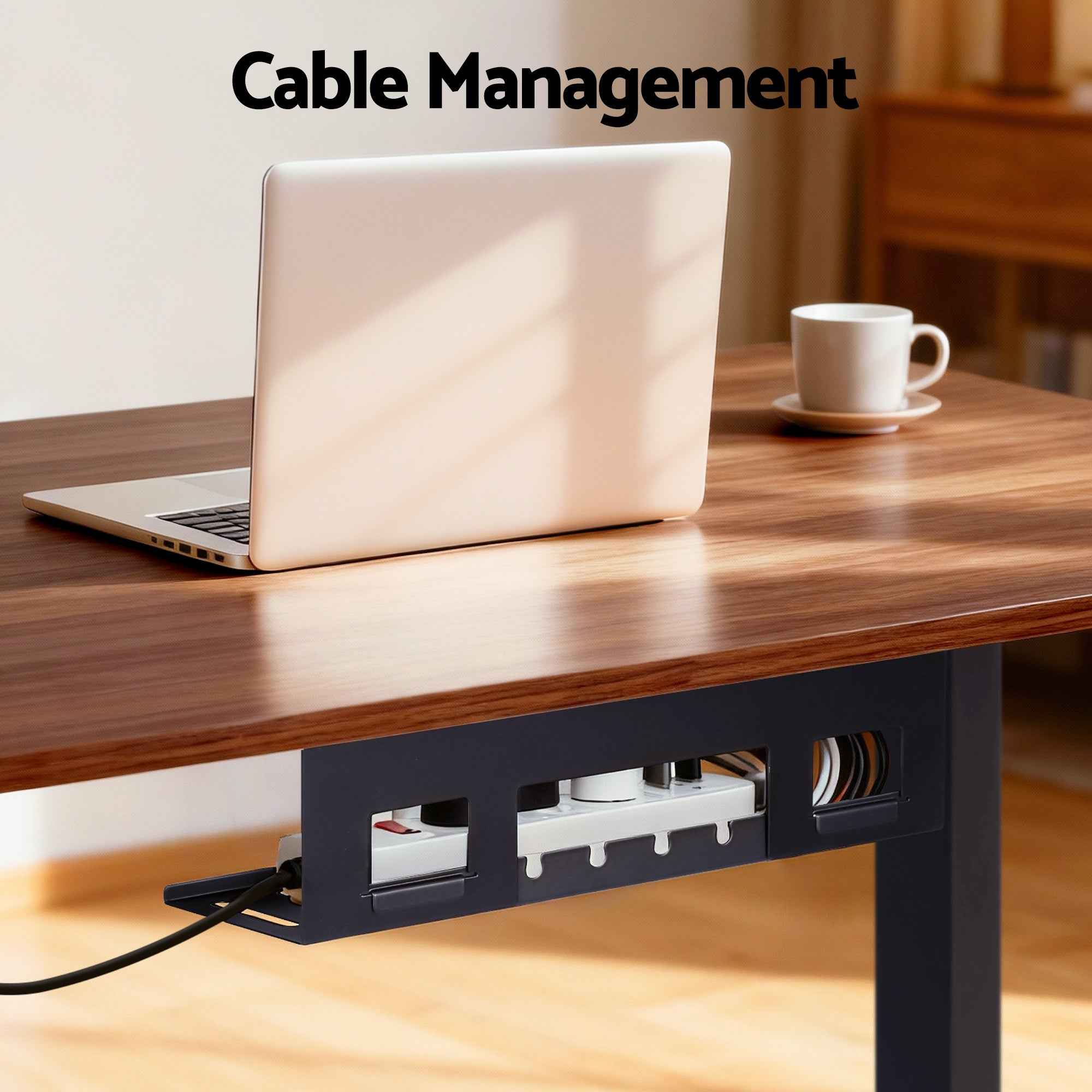 Artiss Standing Desk Motorised Dual Motor Electric Walnut 140CM