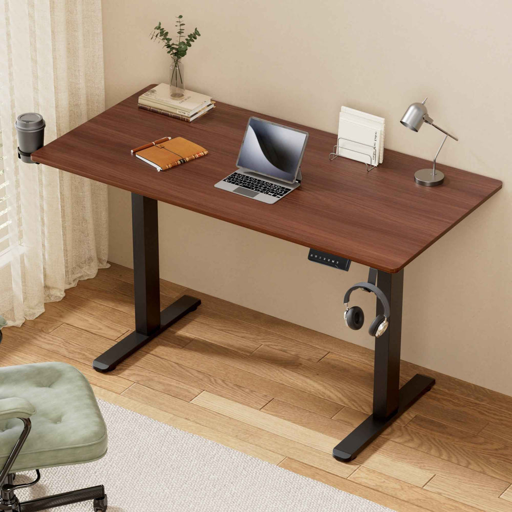 Artiss Standing Desk Motorised Dual Motor Electric Walnut 140CM
