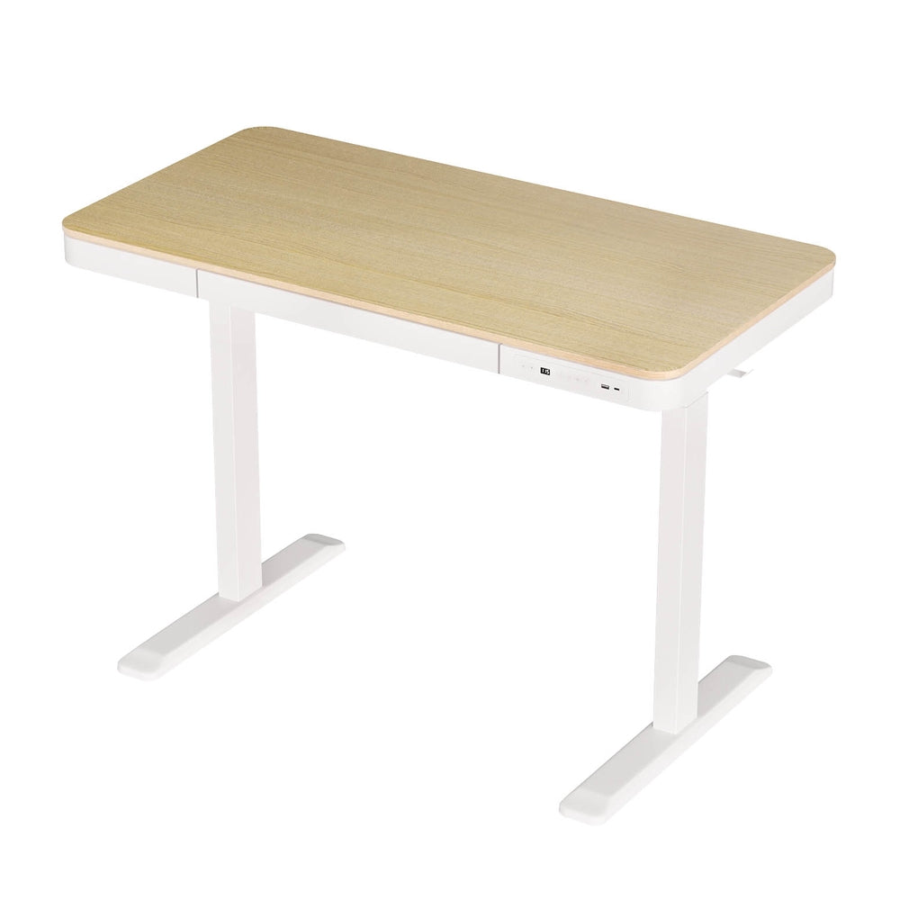 Artiss Standing Desk Motorised Electric Dual Motor Draw 120CM Oak - YDS.com.au