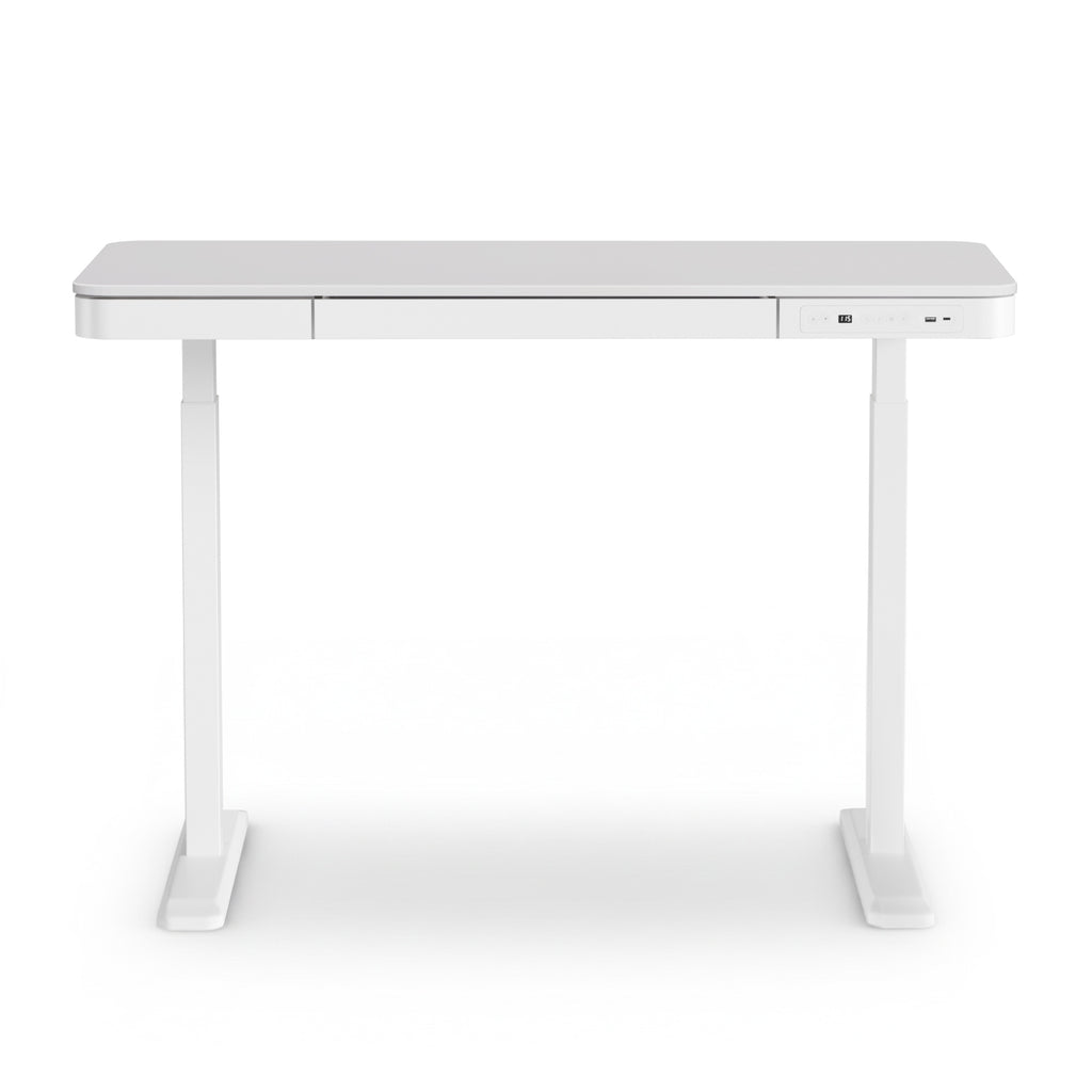 Artiss Standing Desk Motorised Electric Desks Drawer 120CM White - YDS.com.au