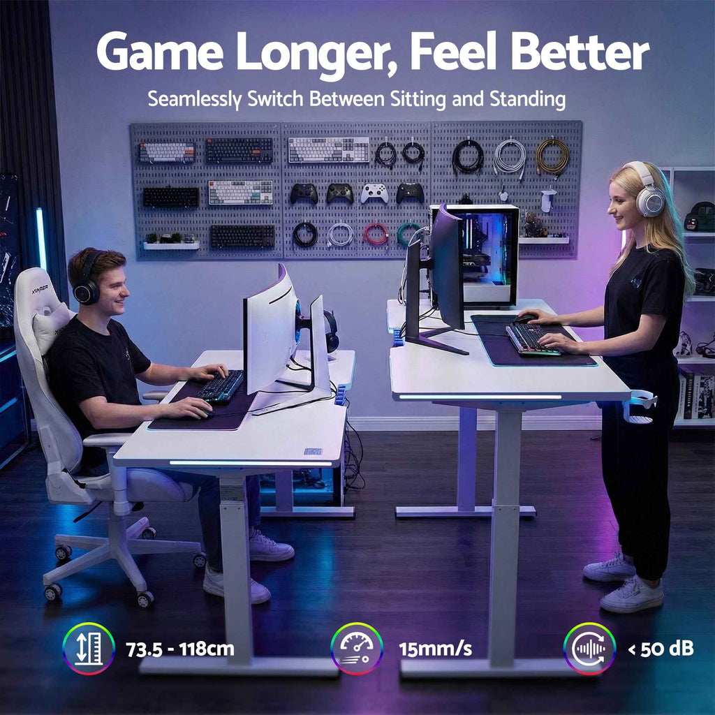 Artiss Electric Standing Desk Height Adjustable Gaming Desk Home Office 140cm