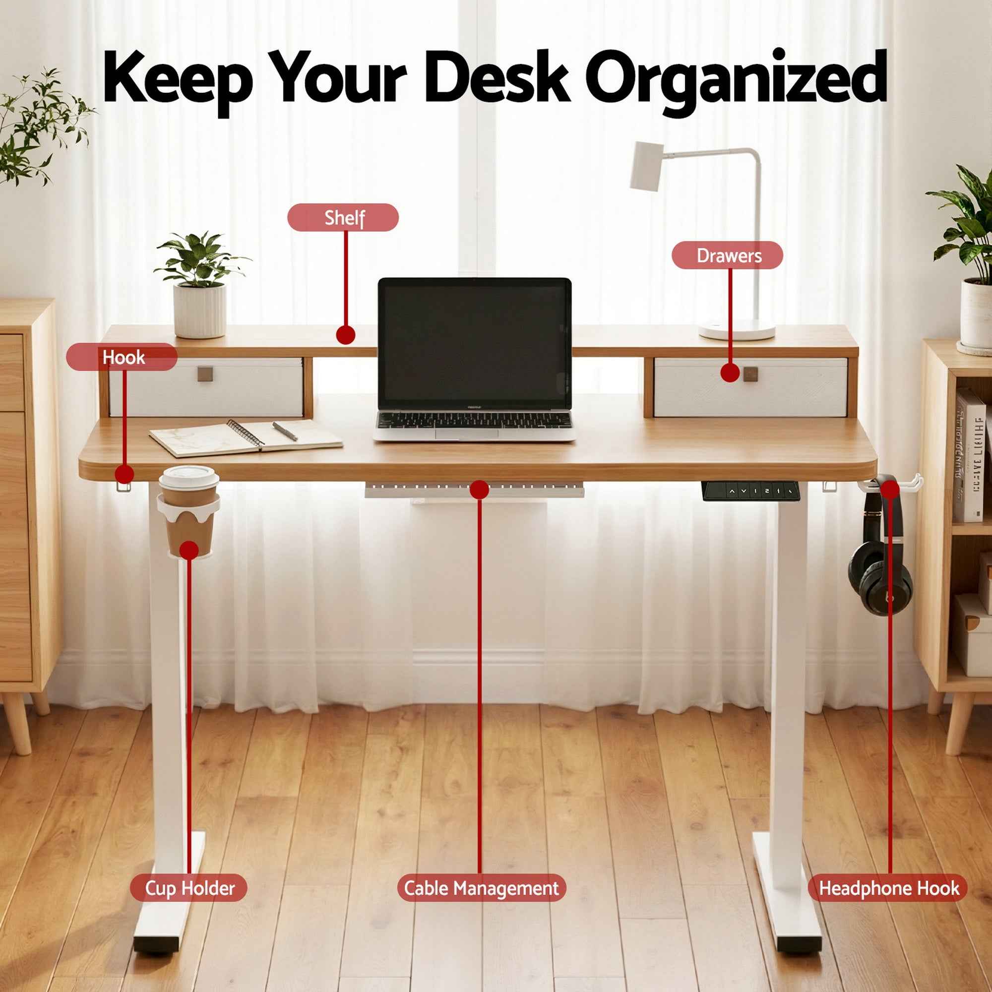 Artiss Electric Standing Desk Height Adjustable Sit Stand Desk Home Office