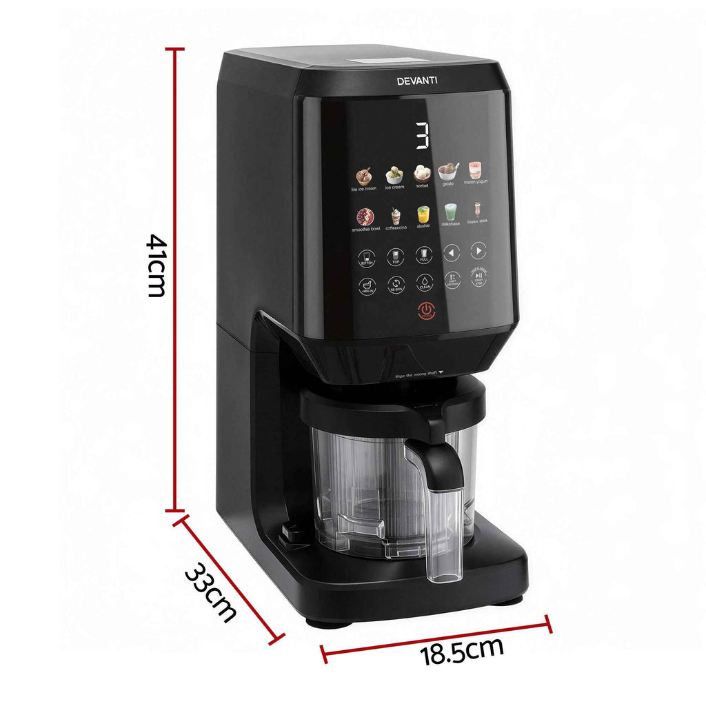 Devanti 10-in-1 Ice Cream Maker Machine Homemade Gelato Sorbet Smart Portion Control Custom Mix-Ins
