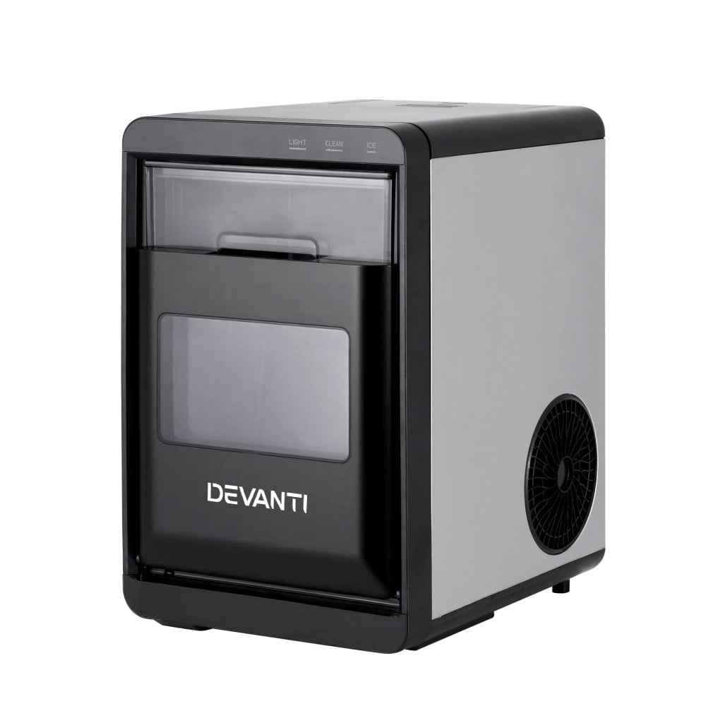 Devanti Ice Maker Machine 20kg Chewable Nugget Ice Countertop w/Self Cleaning