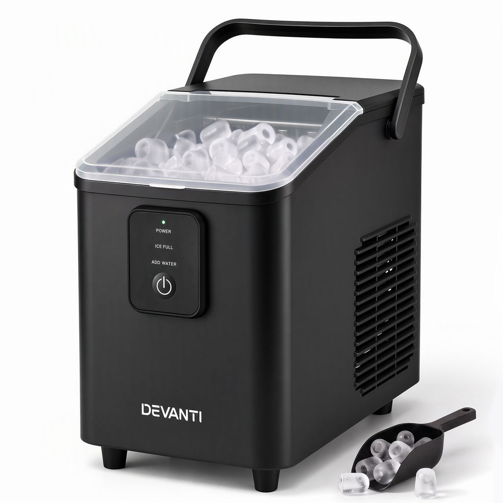 Devanti Ice Maker 11-12kg Portable Bullet Cube Machine Black