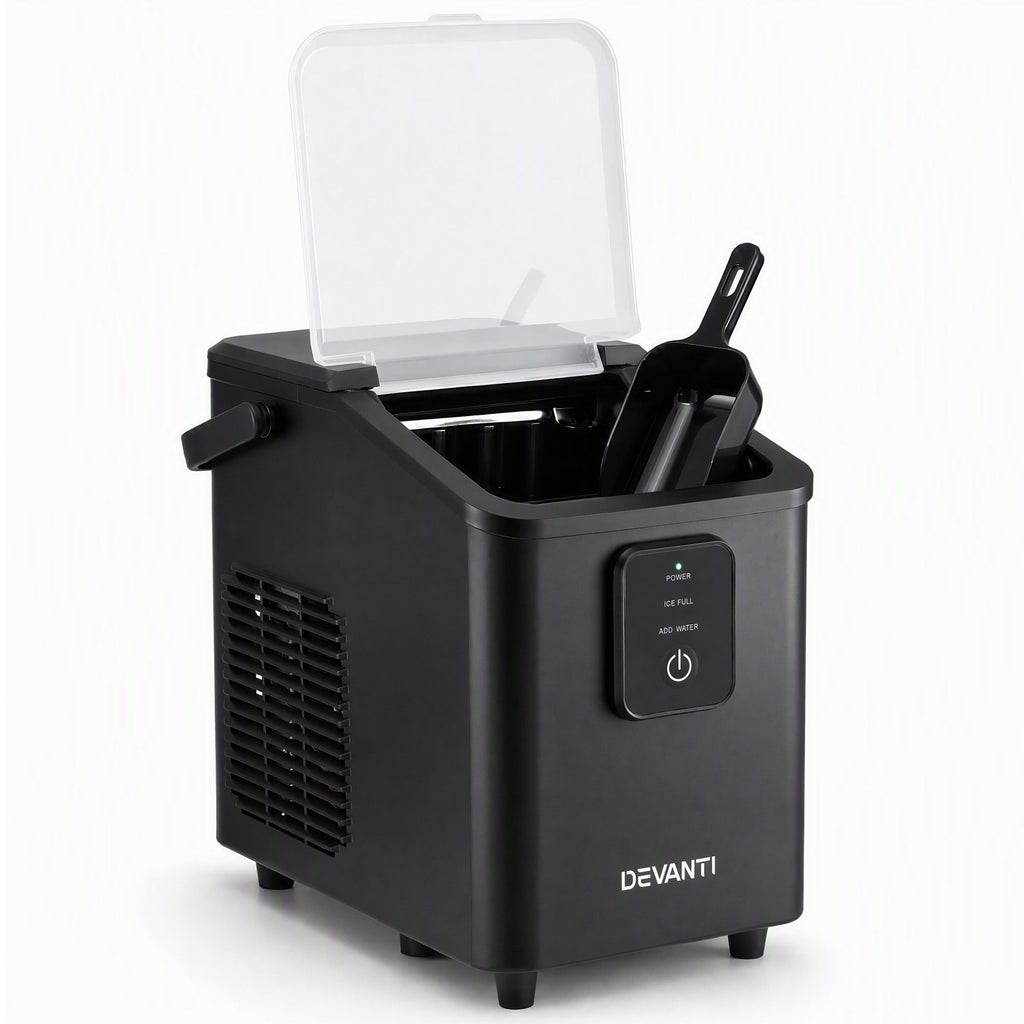 Devanti Ice Maker 11-12kg Portable Bullet Cube Machine Black
