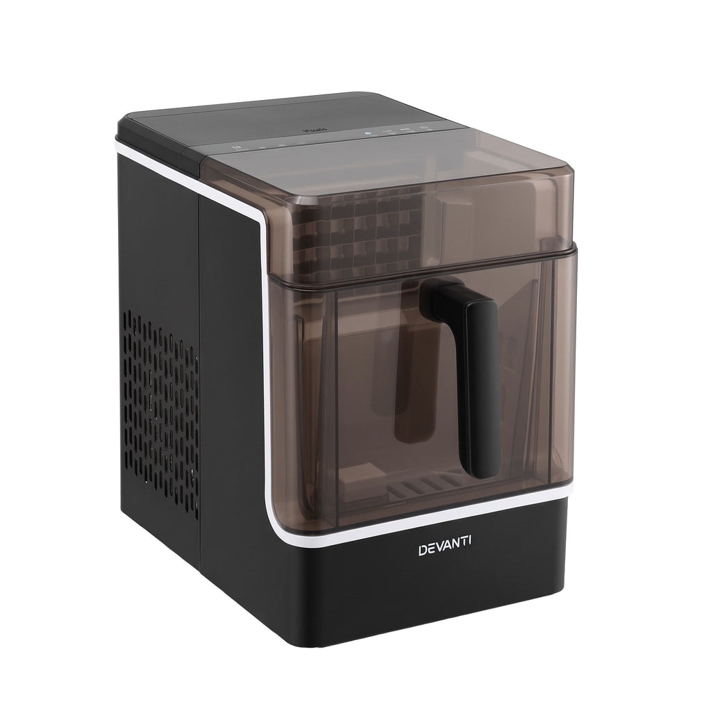 Devanti Ice Maker 23kg Portable Basket Square Cube Machine Black