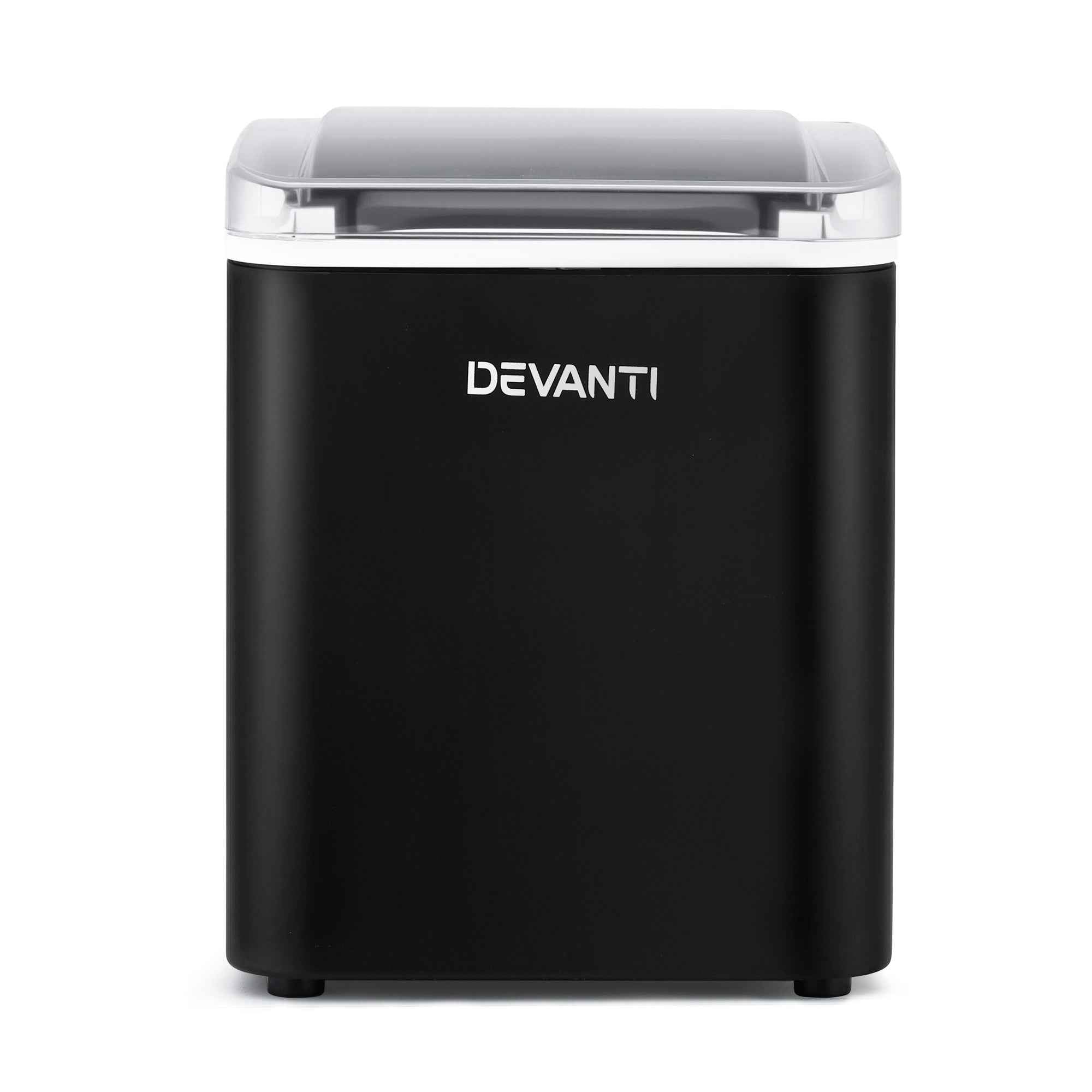 Devanti Ice Maker Machine Portable 12kg Countertop w/Self Cleaning 1.2L Black