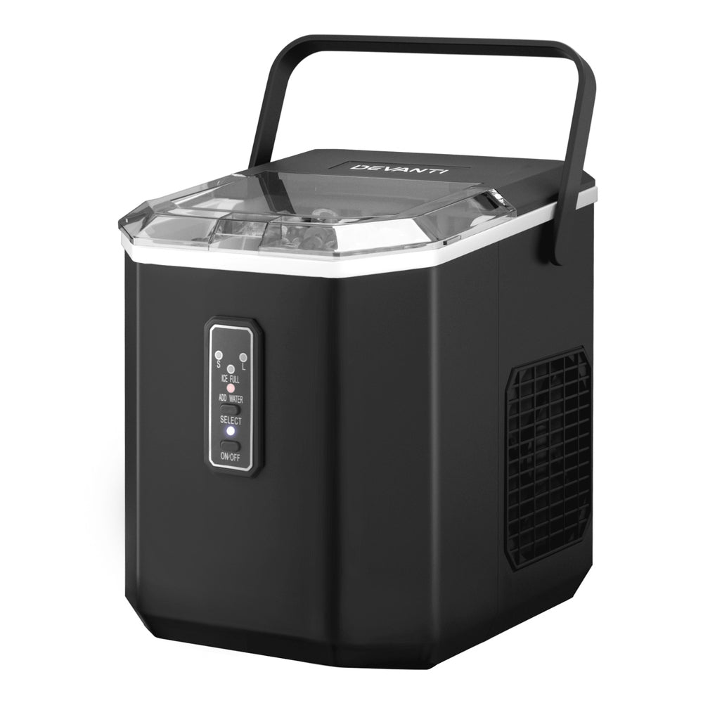 Devanti 12kg Ice Maker Machine 1.3L w/Scoop Holder Black - YDS.com.au