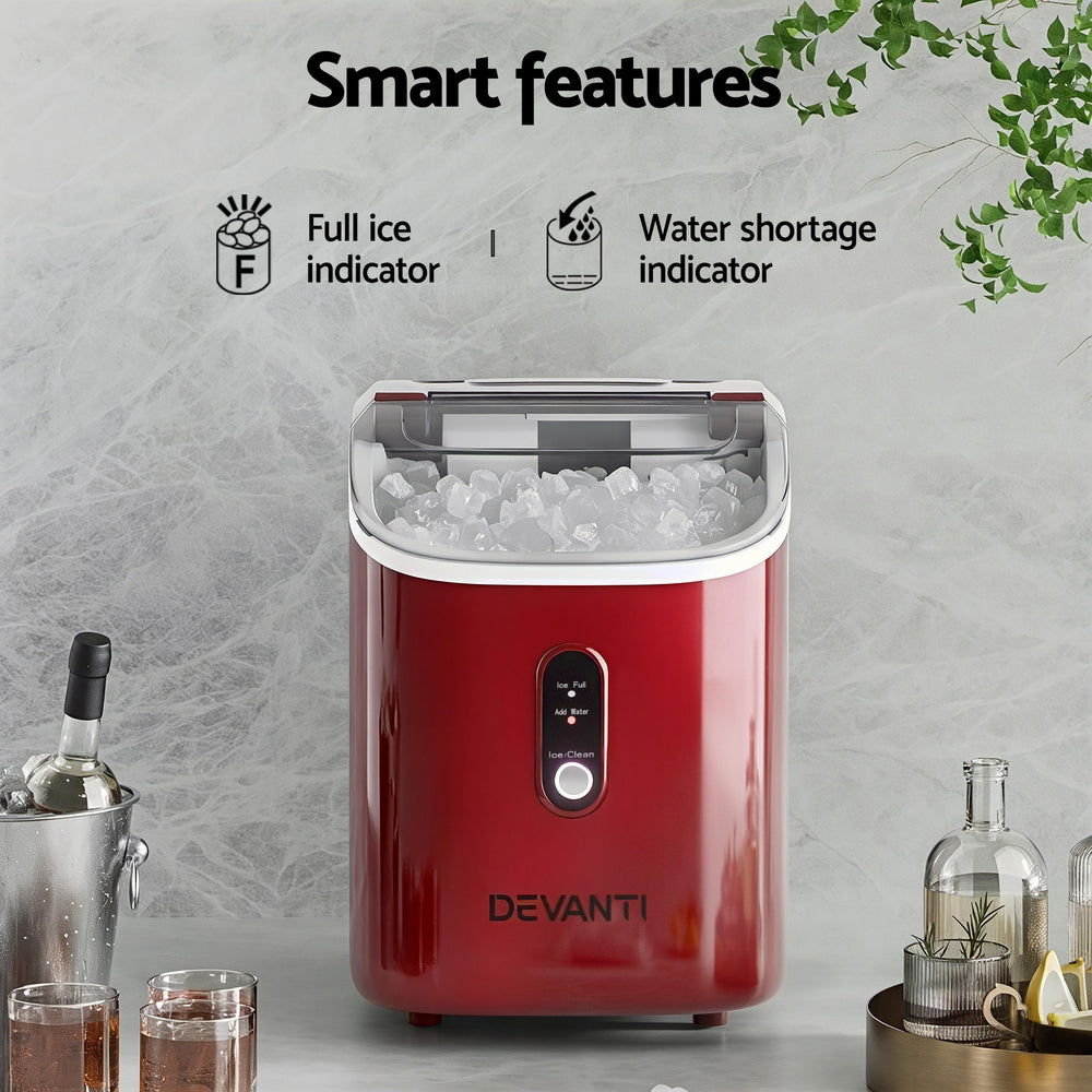 Devanti Ice Maker Machine 15kg Nugget Chewable Ice Cube - YDS.com.au