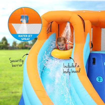 AirMyFun Kids Inflatable Pool Water Double Slide Park Jumping Castle 465X390CM