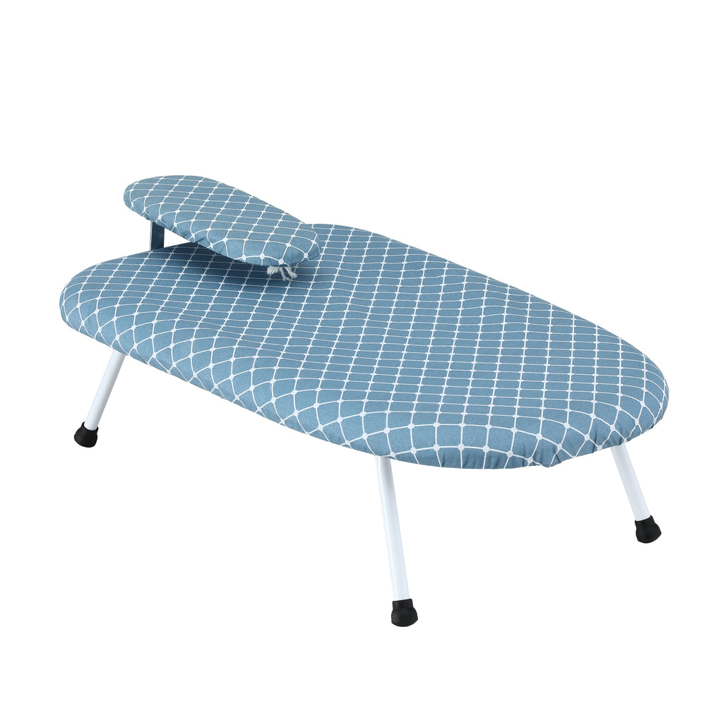 Artiss Tabletop Ironing Board with Small Ironing Boards with Folding Legs Blue