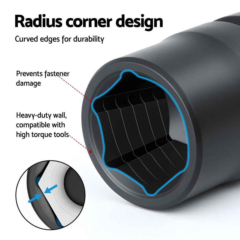 Giantz 30Pc 1/2" Drive Socket Set Cr-V Steel 8-32mm Workshop Repair