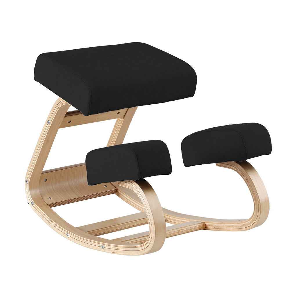 Artiss Kneeling Chair Ergonomic Posture Chair with Memory Foam Balance Stool for Home Office Gaming 120kg Weight Capacity Black