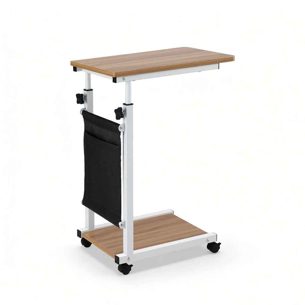 Artiss Laptop Desk Height Adjustable Mobile Workstation Computer Desks 48CM Oak