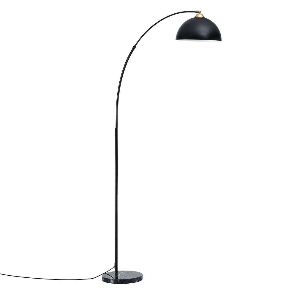 Artiss Modern Arched Floor Lamp Black Standing Heavy-Duty Marble Base for Living Room Bedroom - YDS.com.au