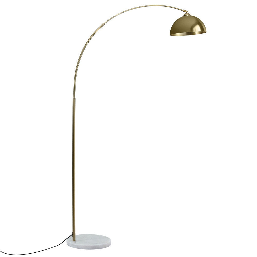 Artiss Modern Arched Floor Lamp Gold Brass Standing Heavy-Duty Marble Base for Living Room Bedroom - YDS.com.au