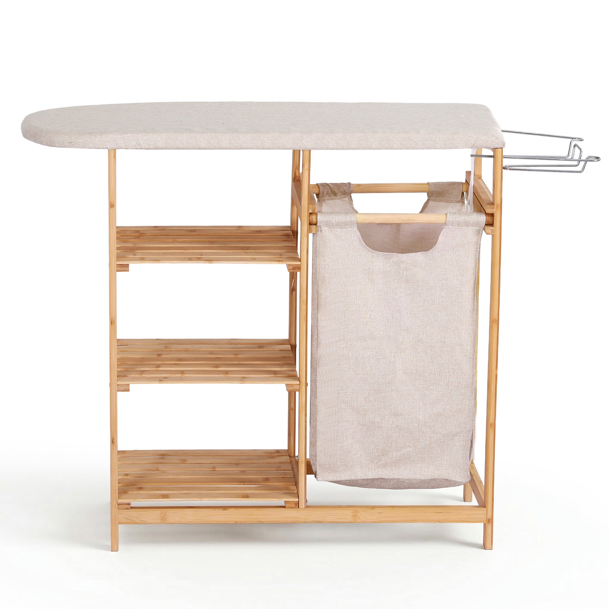 Artiss Laundry Basket Hamper with Ironing Board Bamboo