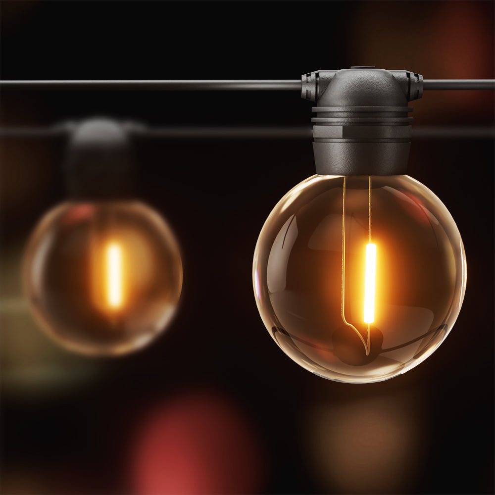 Guirnalda de luces LED solares de 17 m para exteriores, para bodas, fiestas de Navidad