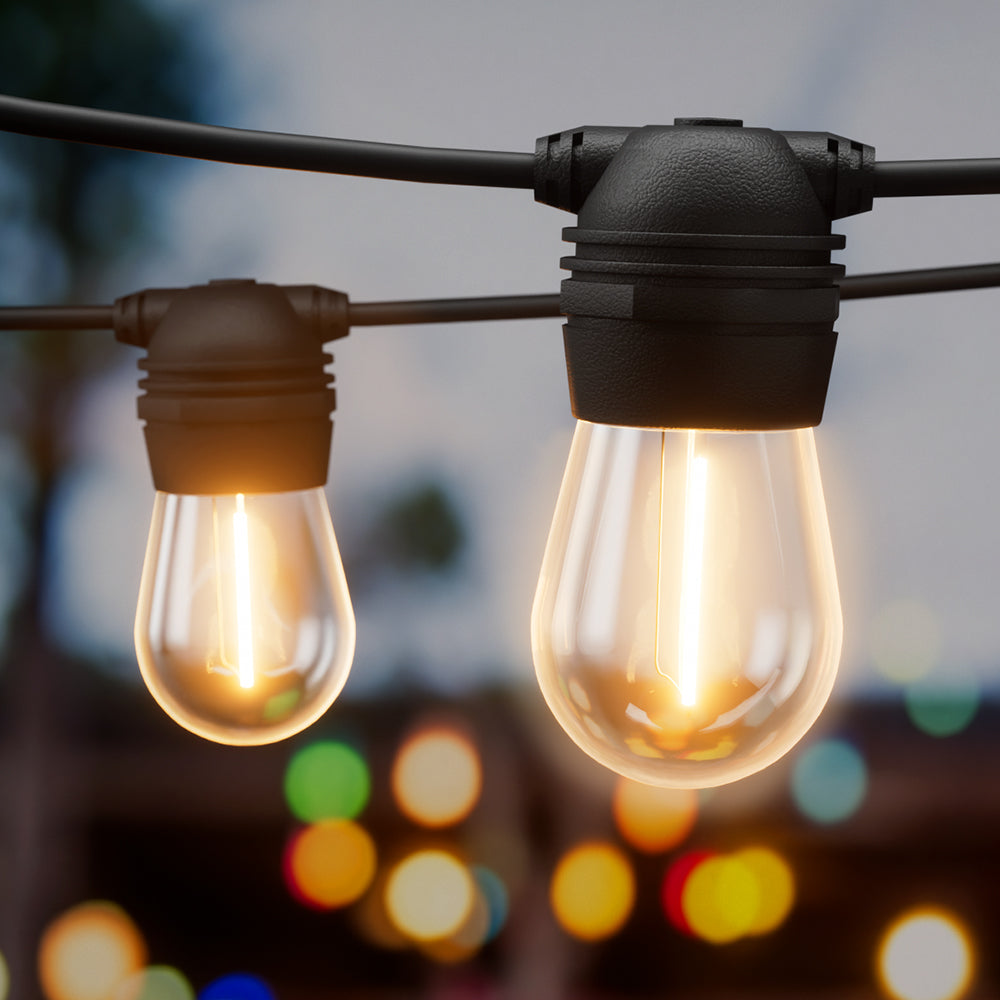 Guirnalda de luces LED solares para exteriores de 95 m, decoración para fiestas navideñas