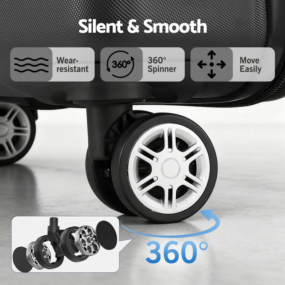 Maleta de viaje con ruedas Wanderlite de 28" y 75 cm con estuche rígido TSA y correas ligeras